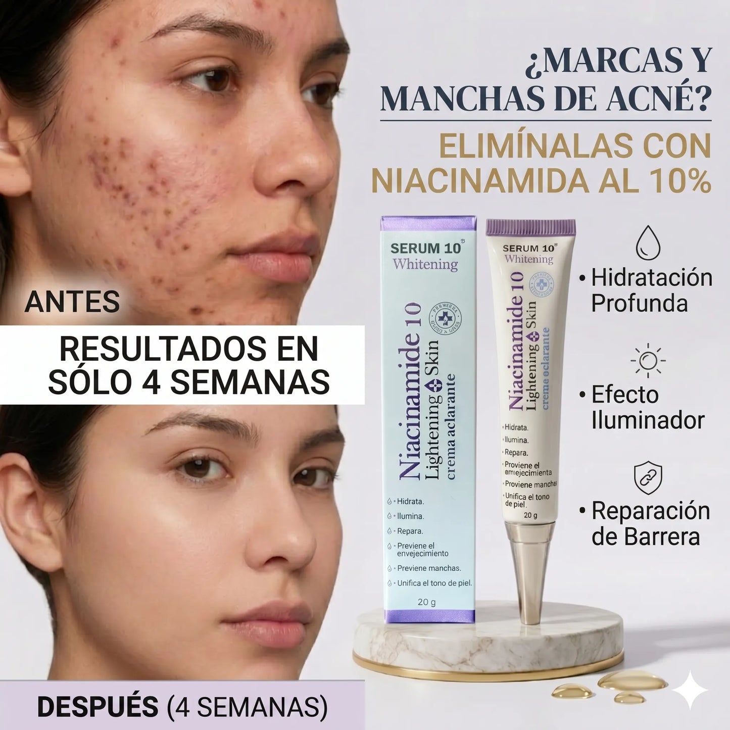 CREMA ACLARANTE DE NIACINAMIDA