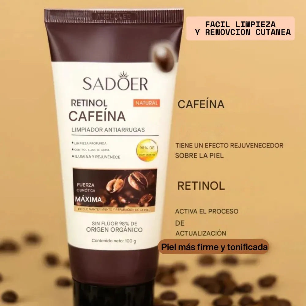 JABON ANTIEDAD DE RETINOL CON CAFEINA