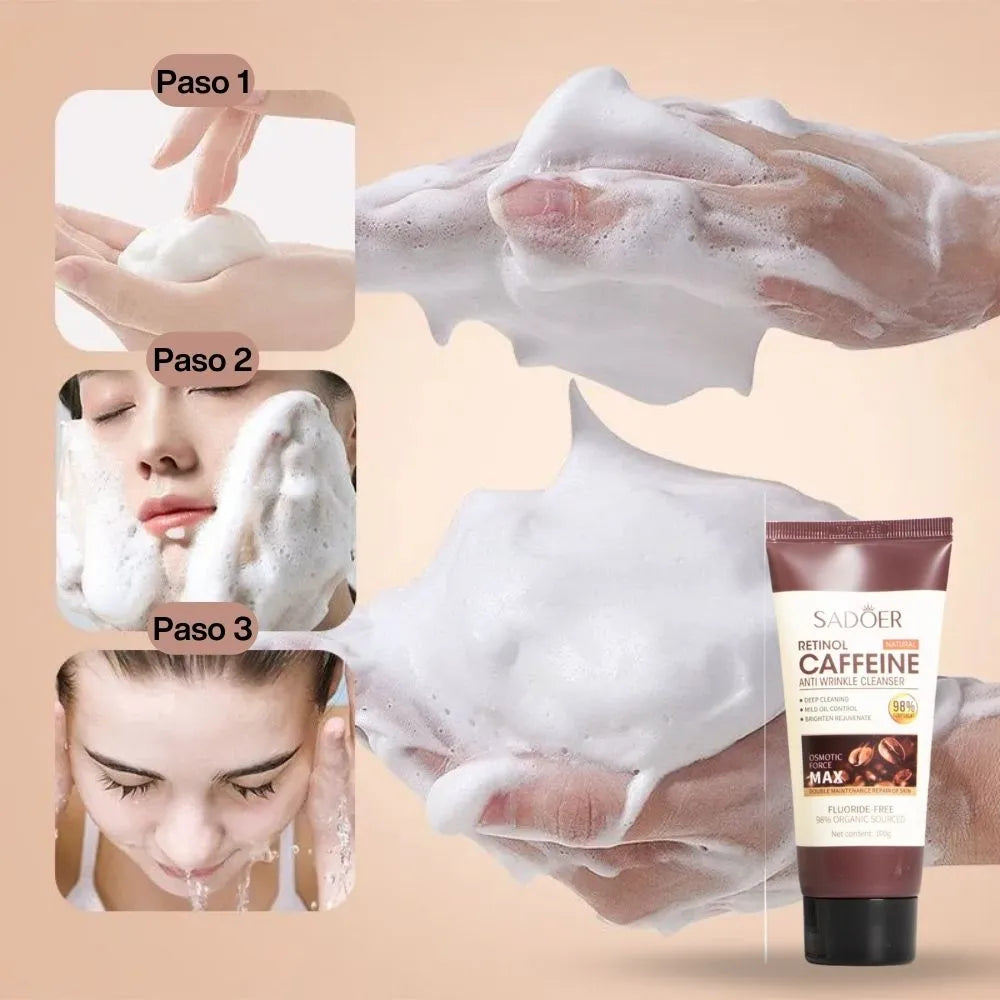 JABON ANTIEDAD DE RETINOL CON CAFEINA