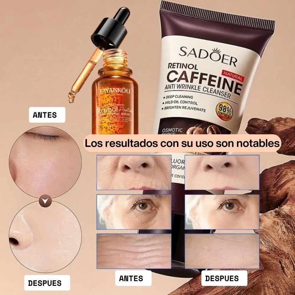 Kit antiedad Serum de Retinol + Jabon de Cafeina