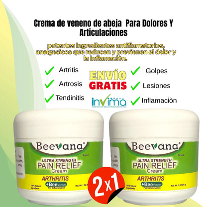 2x1 crema Beevana para Dolores, Articulaciones, Inflamaciòn