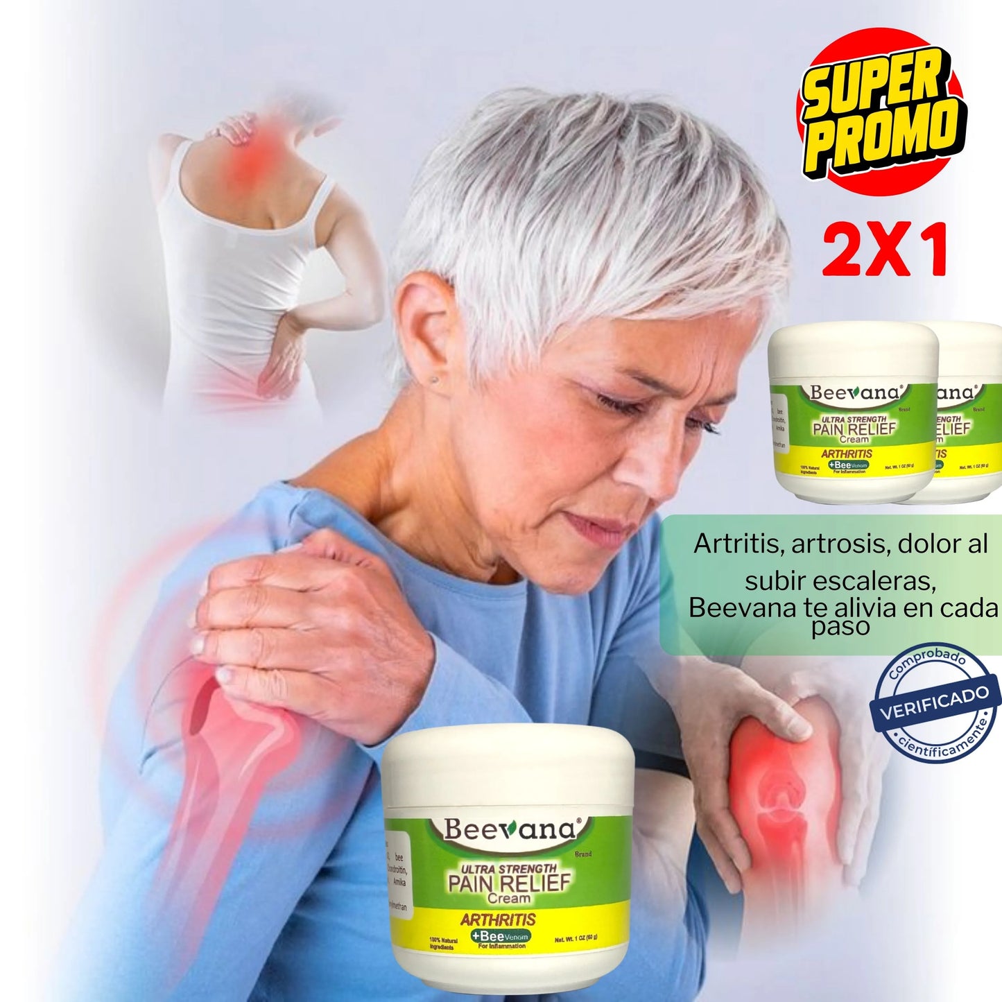 2x1 crema Beevana para Dolores, Articulaciones, Inflamaciòn