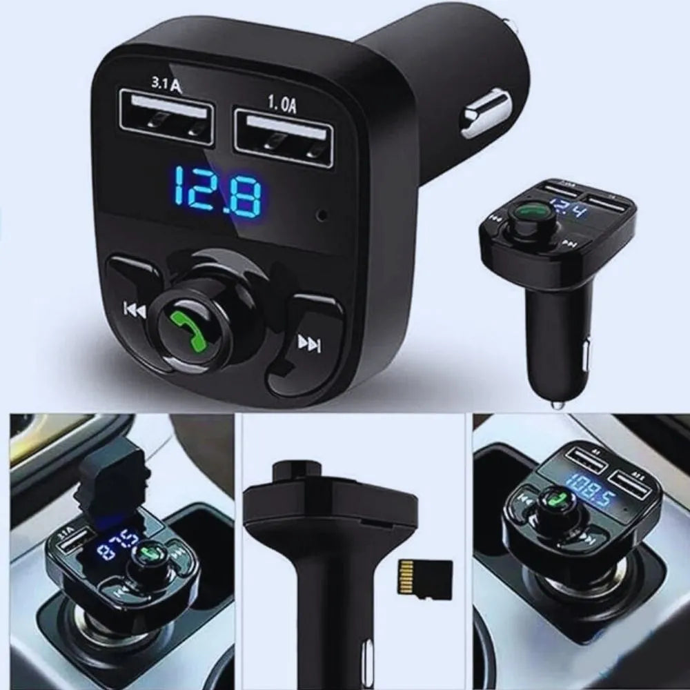 Trasmisor FM receptor cargador bluetooth