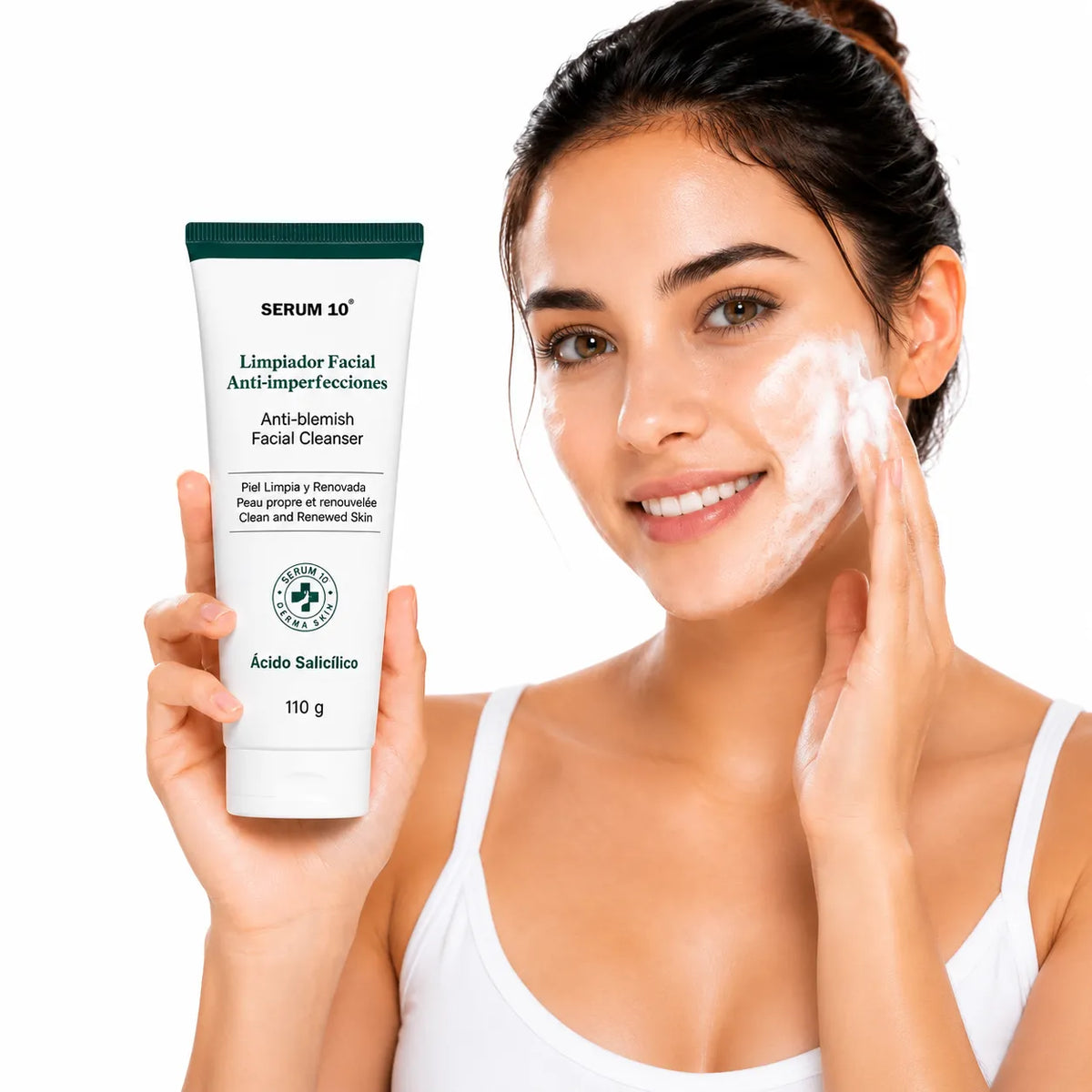 LIMPIADOR ANTI ACNE Y MANCHAS DE NIACINAMIDA,ACIDO SALICILICO Y GLICOLICO