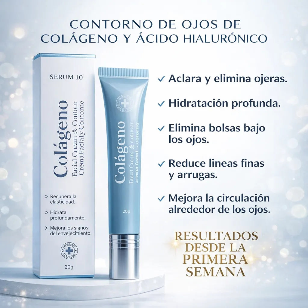 CONTORNO DE OJOS DE COLAGENO Y ACIDO HIALURONICO.